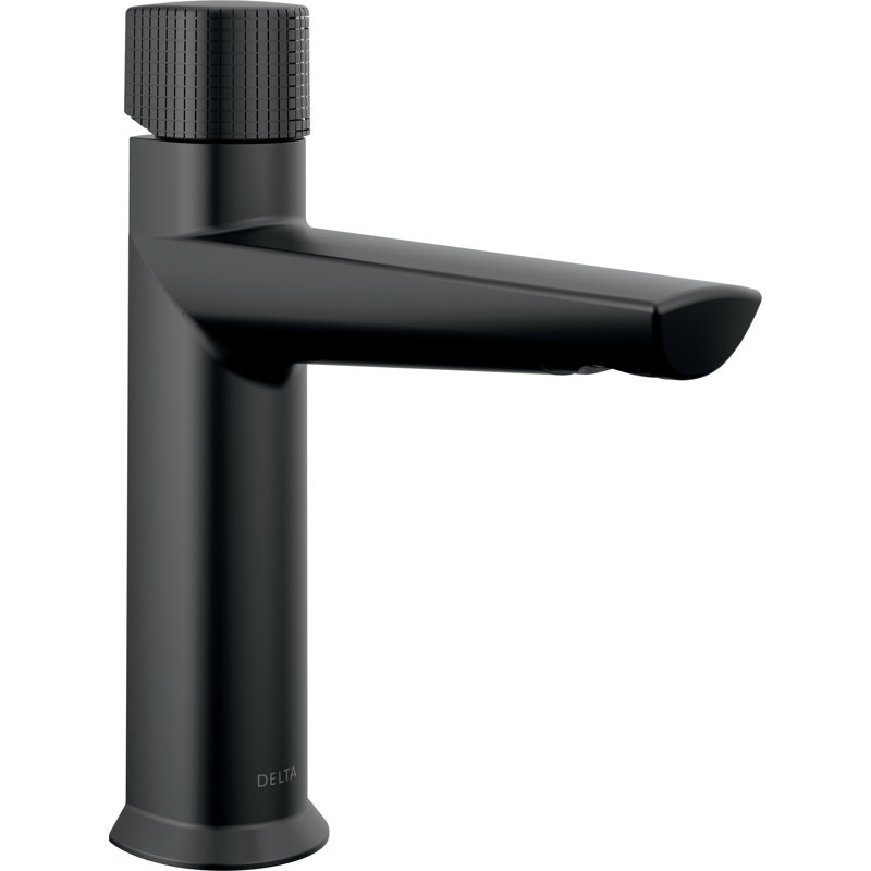 Robinet de salle de bain monotrou avec ensemble de drain Galeon, Noir mat