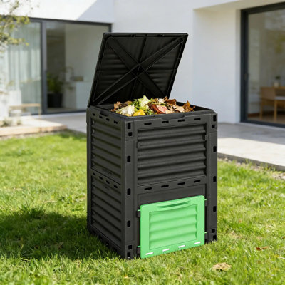 80 Gallon Outdoor Compost Bin For Fast Fertile Soil Production