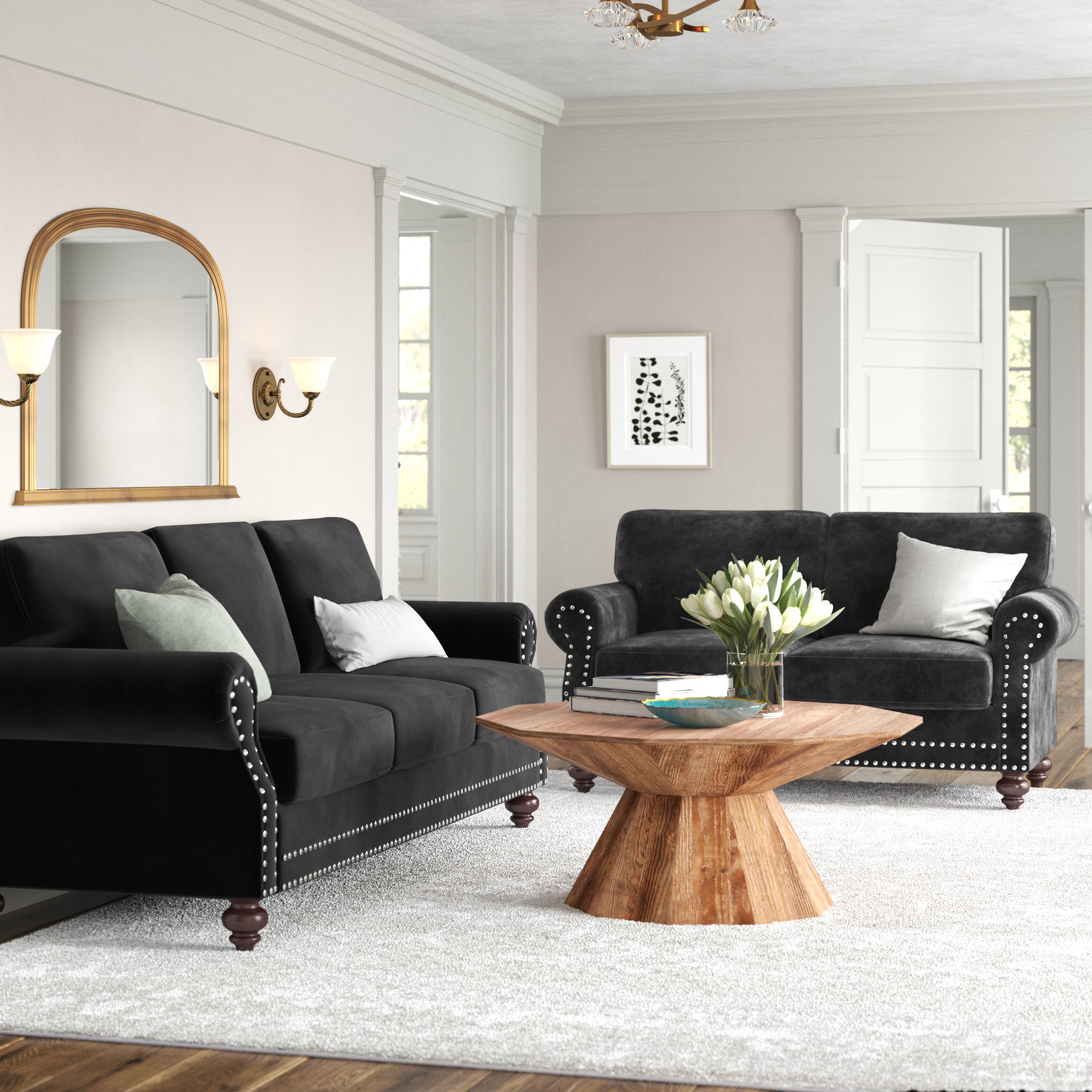 Willa Arlo Interiors Aniket 2 Piece Velvet Living Room Set & Reviews