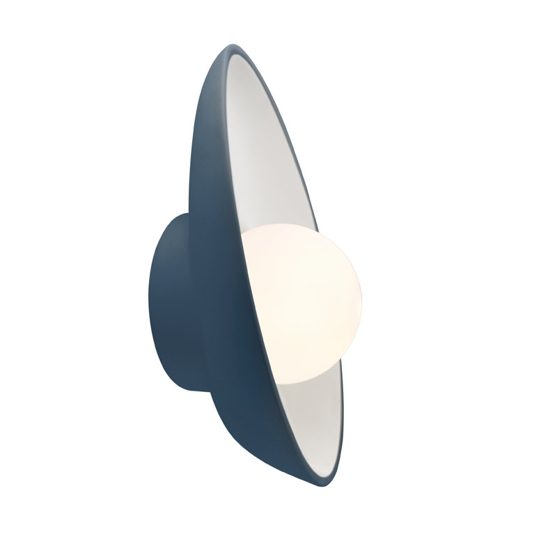 Azem Ceramic Wall Sconce, Midnight Sky/Matte White