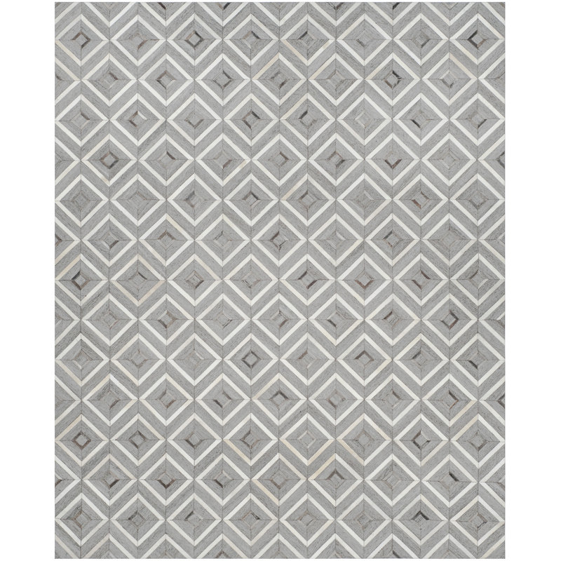 Tapis géométrique en cuir et viscose Sevastopol Studio, Rectangle 8 pi x 10 pi
