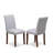 7 Piece Dining Room Table Set Consist of a Rectangle Rustic Wood Kitchen Table and 6 Grey Linen Fabric Parson Dining Chairs, Walnut-1502813101-1568950183-1568950181