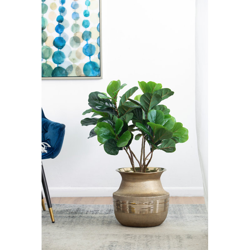 Vase de table Zeppelin, Or, H 11,4 po x l 11,8 po x P 11,8 po