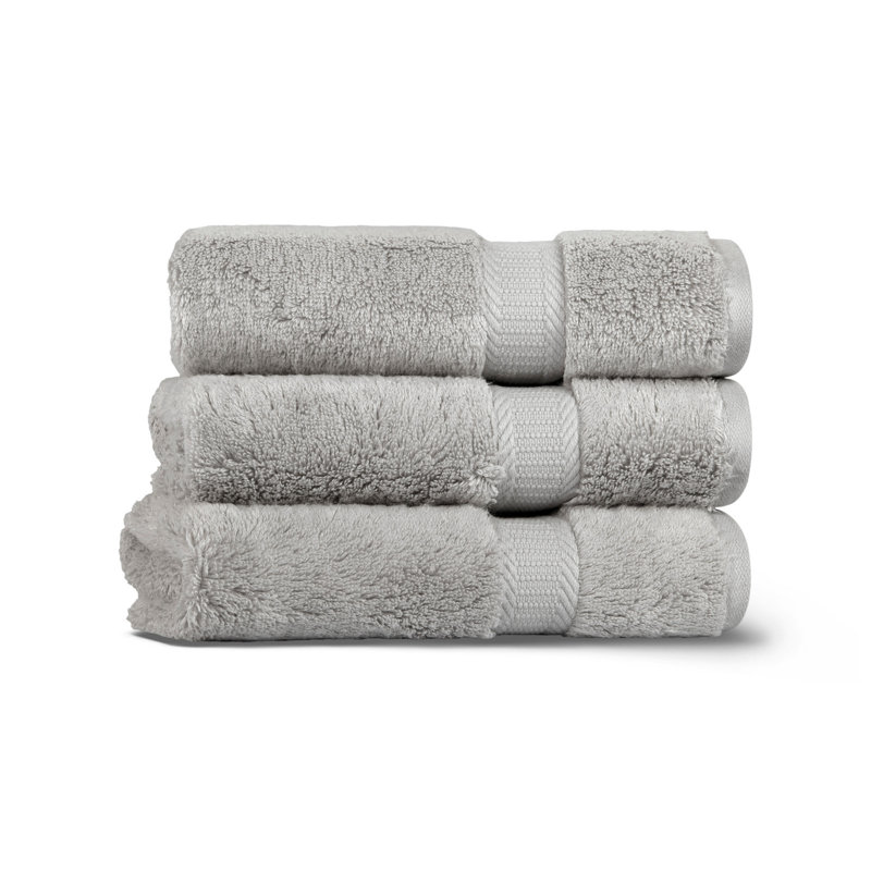 Premium Wash Towel (1 Piece), Light Grey, 13.0 x 13.0 inches | 65% Cotton / 35% Lyocell, 19.4 oz/sq yd | Ultra-Soft, Highly Absorbent, Gentle on Skin | Ideal for Home, Spa, and Travel Use, Machine Washable