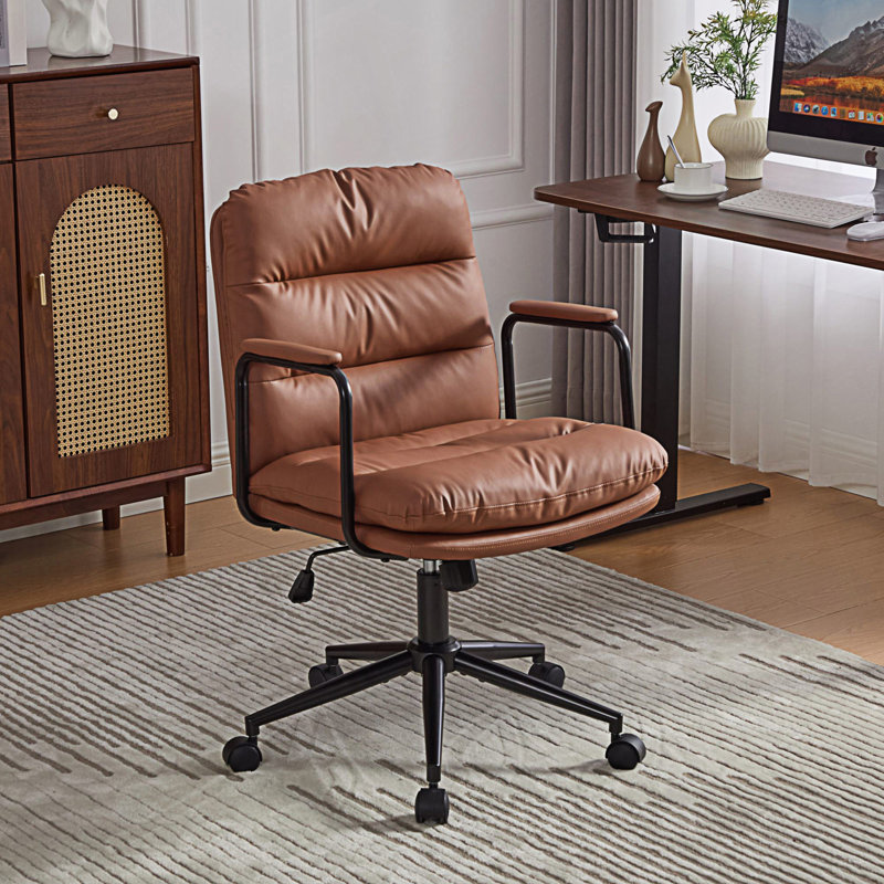 Chaise de bureau à dossier moyen avec roulettes