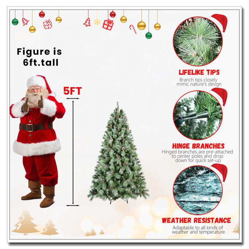 8FT Christmas Tree, No, 8' H