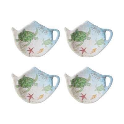 Set of 8 Teabag Holder Sea Turtle