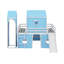 Lit mezzanine double avec tour-733530623