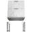 Arlevia 28.25" Tall White Rectangle Wood End Table Side Table with 2 Drawers, Metallic Gray Legs