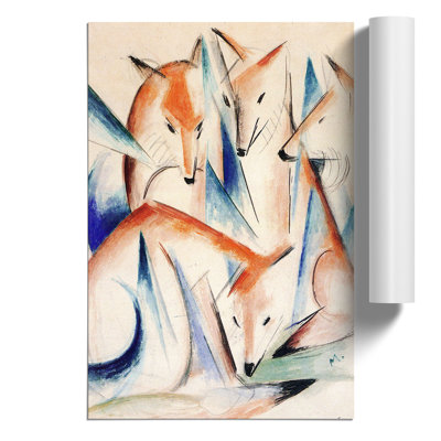 Group Of Foxes by Franz Marc - No Frame Painting