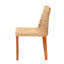 Chaise de salle à manger en bois d'acajou et de rotin miel clair Kubu