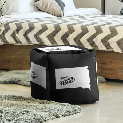 Repose-pieds cube en pierre the home