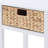 Walnut and Natural Accent Table with Woven Basket-97821422