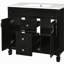 Meuble-lavabo 36 po avec lavabo supérieur, armoire de rangement moderne avec 2 portes à fermeture douce et 2 tiroirs-120102232