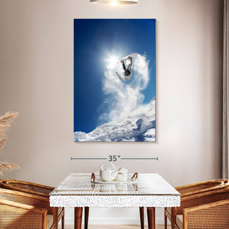 Snowboarding In Italy, 36" H x 24" W