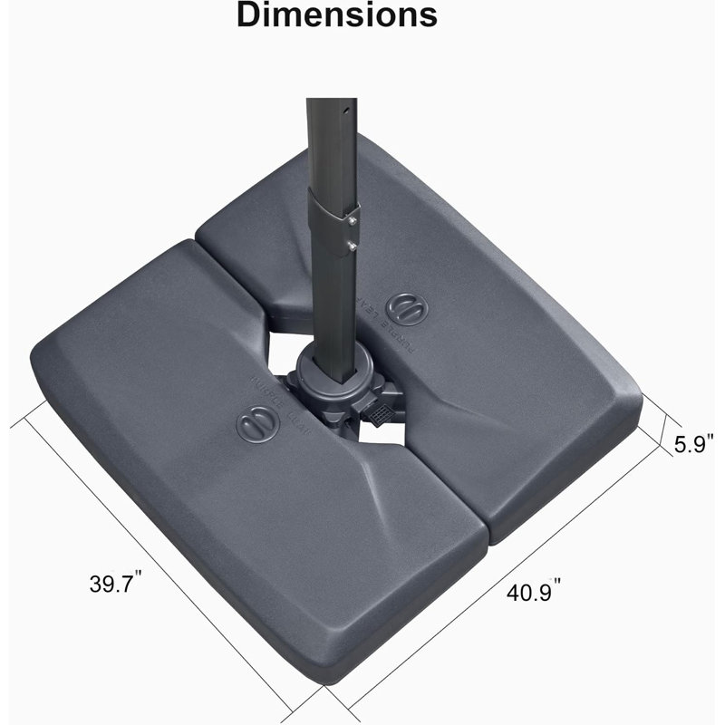 Base de parasol autoportante en plastique
