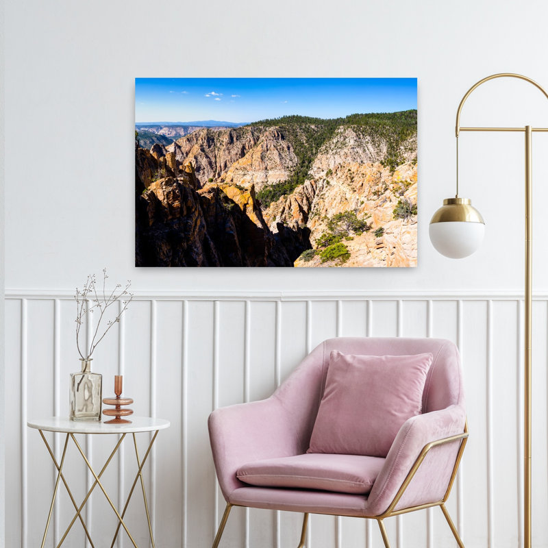 View From Hells Backbone Road Near Escalante And Boulder Garfield County Utah USA by Tim Mulholland - Wrapped Canvas Print