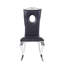 Chaise d’appoint rembourrée en noir Aikens