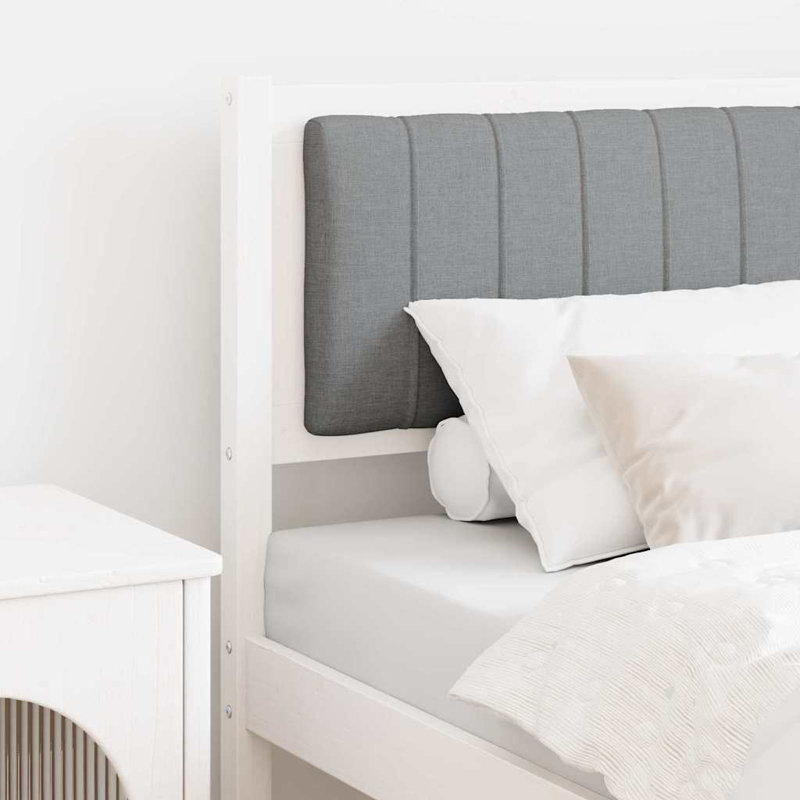 Solid Wood Headboard, European Toddler (80 x 160 cm), White, Light Grey
