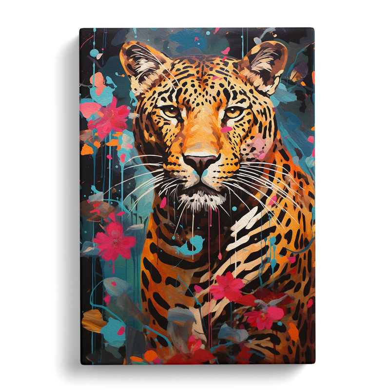 Leopard Dadaism Art - Wrapped Canvas, 60cm H x 40cm W x 3cm D