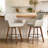 Advika 25" Swivel Upholstered Counter Stool with Solid Rubberwood Frame &  Full Back Arms-1085620291