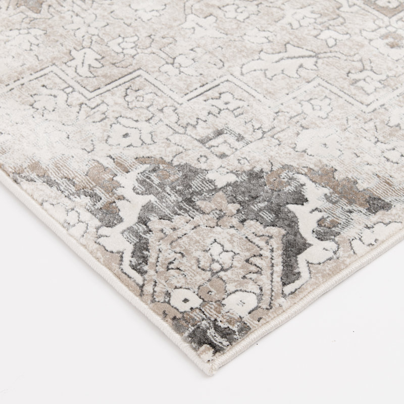 Tapis gris Bungalow Bungalow Allure Jazminski, Rectangle 4 pi 11 po x 7 pi 7 po