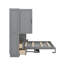 Lit escamotable double avec tiroirs, placard et tablettes-41367611-41367609