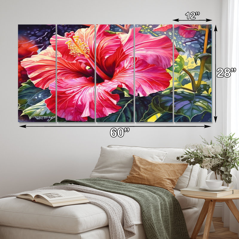 Coastal Plants & Flowers Wall Decor on Metal