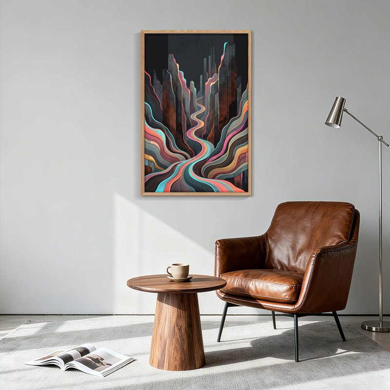 «Abstract Waves», reproduction d'art sur toile, ensemble de 1, Naturel, 24"H x 18"W