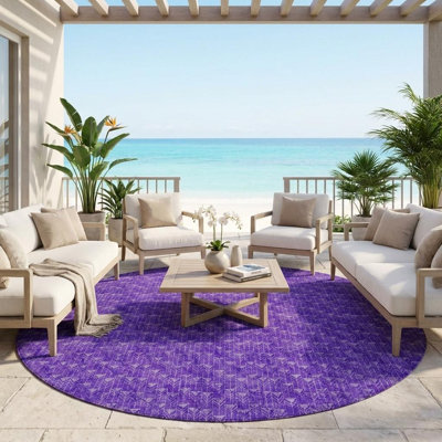 Tapis d'intérieur rond 8 pi