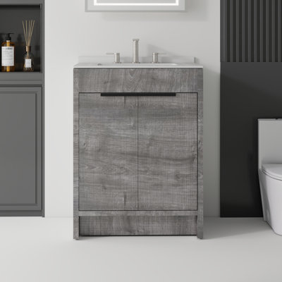 Meuble-lavabo autoportant avec lavabo