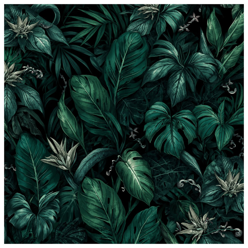 Édredon feuilles de verdure tropicales, Grand lit