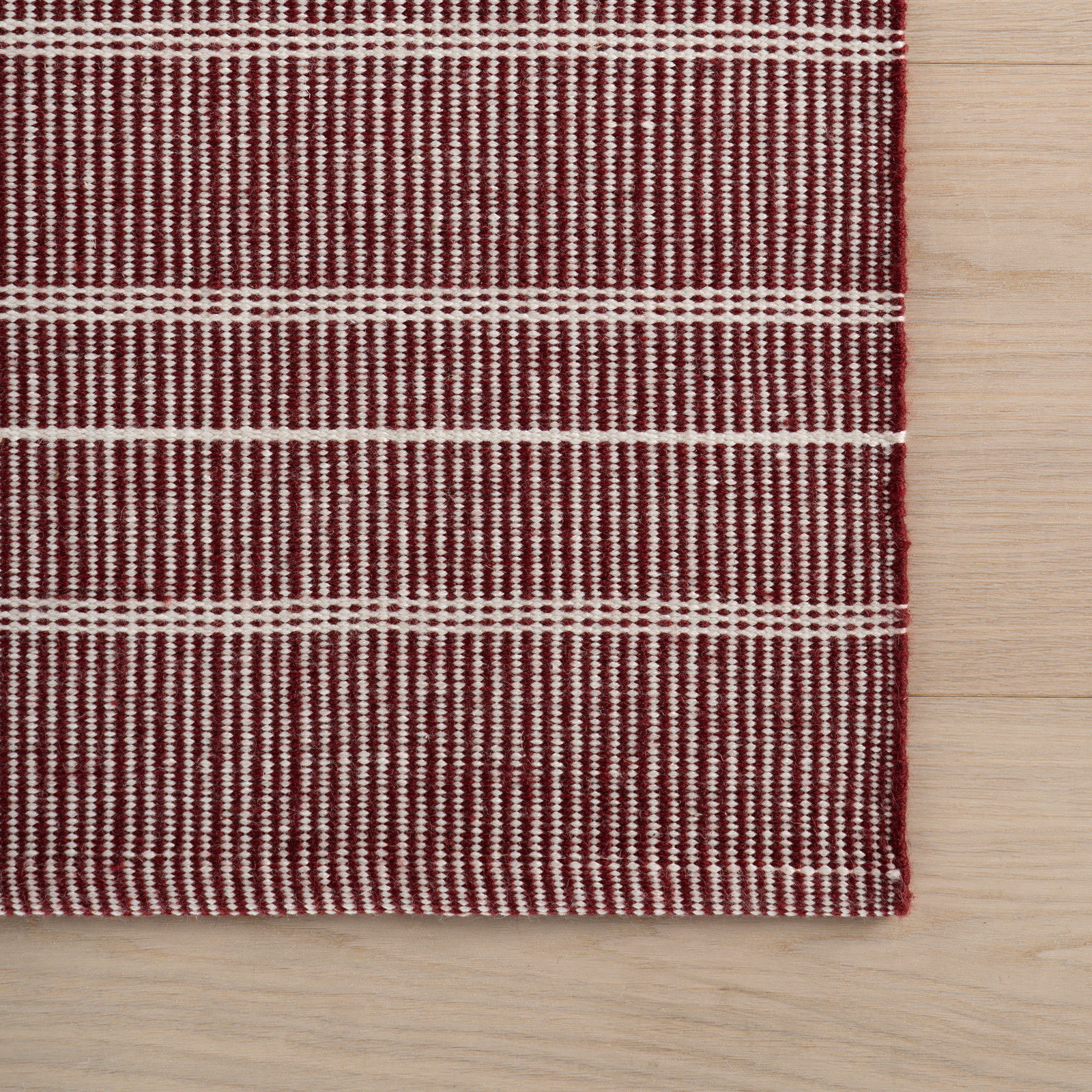 Handwoven Striped Indoor Outdoor Rug, Red, Rectangle 2' x 3'