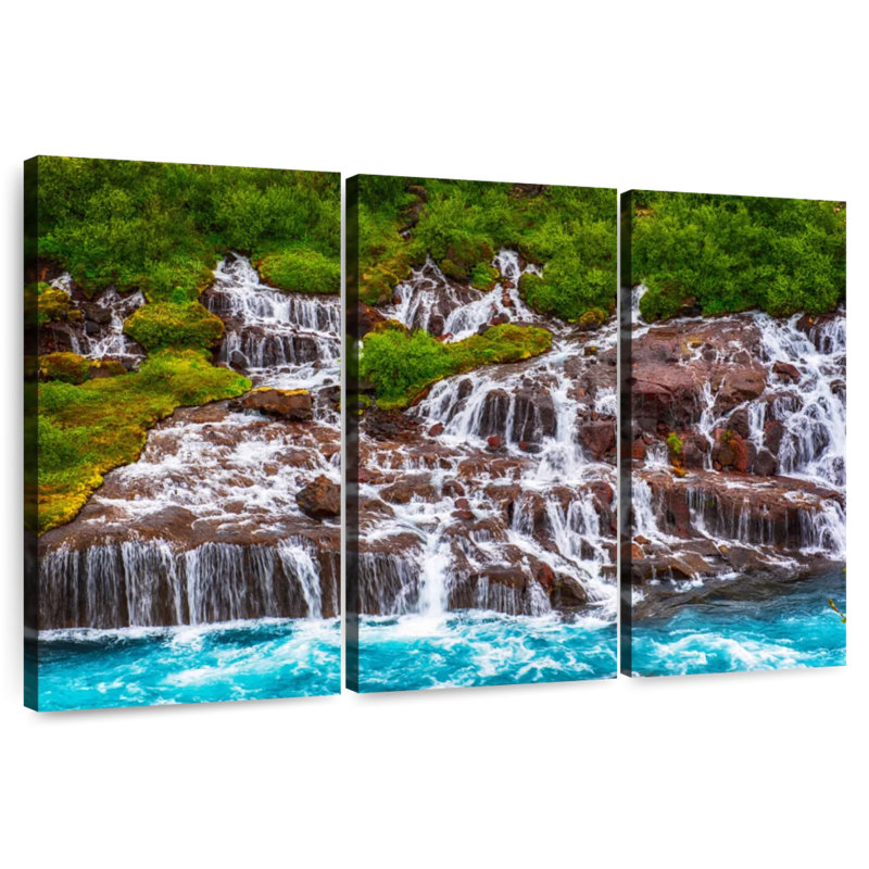 Alvord Hraunfossar Waterfalls, 48" H x 74" W