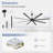 Industrial DC Motor Ceiling Fan with Reversible Blades-319257514-317992373