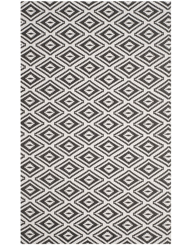 Tapis gris en coton Mission Viejo, Rectangle 5' x 8'