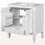 Meuble-lavabo 30 po avec lavabo, deux portes avec tablette, charnières de porte à fermeture en douceur, style rétro, blanc-1086528256