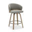 Tabouret de bar pivotant rembourré de 66 cm (26 po) avec cadre en bois-415481677-417237449