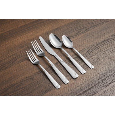 Tabitha Sand Pebble 40-Piece W/Chrome Buffet, Service For 8