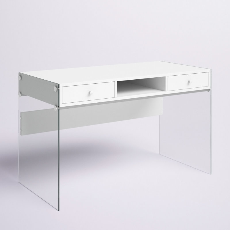 Audrina Glass Writing Desk