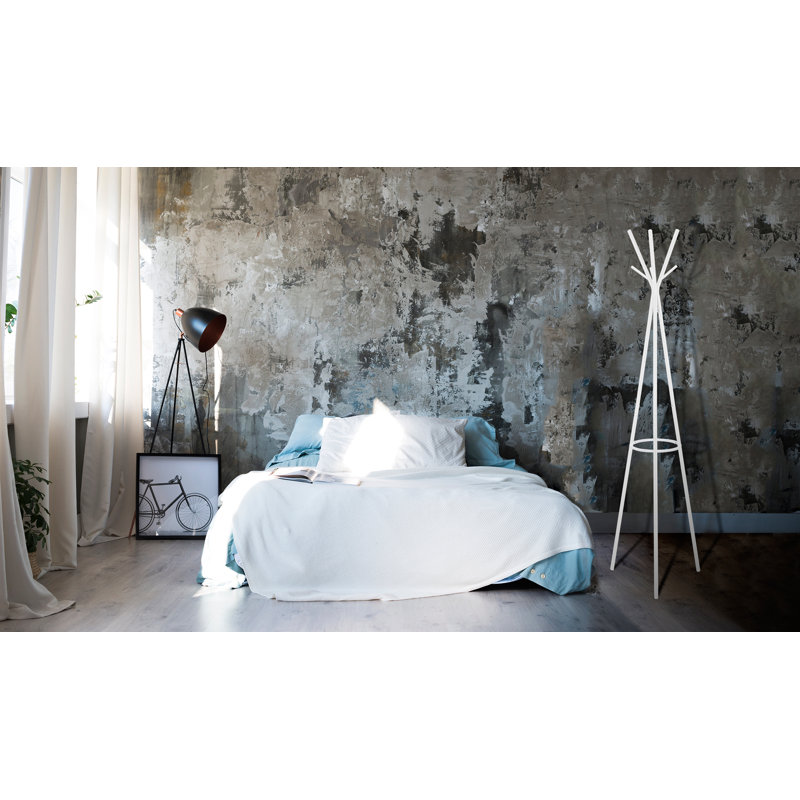 Surbit Iron Freestanding Coat Rack, White