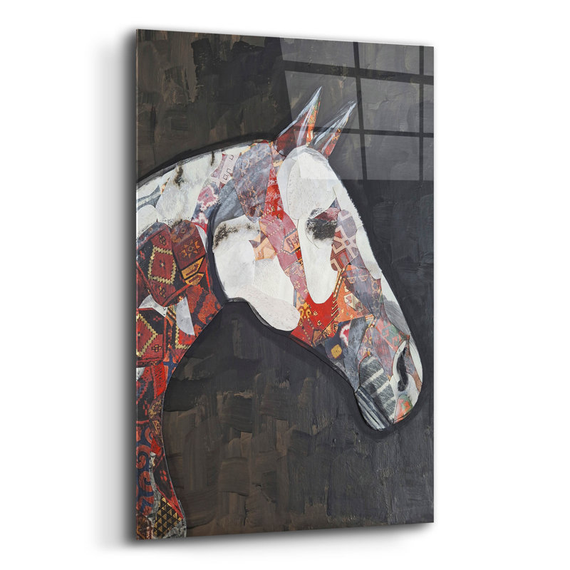 «Wild Appaloosa 2» par Coco Good, art mural en verre acrylique, H 16 po x l 12 po x P 0,13 po