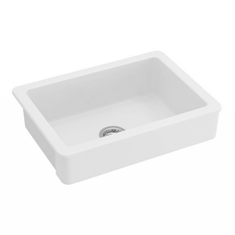 Wenty 19'' White Ceramic Rectangular Bathroom Sink