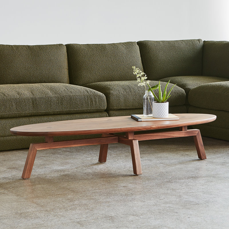 Solana Oval Coffee Table, Walnut