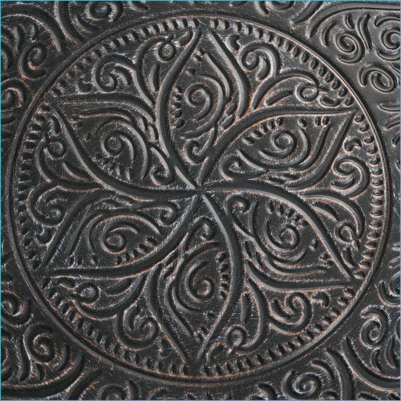 Table basse ronde martelée en métal 24 po pour le salon, table d'appoint et table d'appoint HOMcom