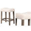 Table de salle à manger carrée en chêne 36 po et 4 tabourets à hauteur de comptoir 36 po, 5 pièces transitionnel, bois d'ingénierie, simple à assembler et confortable pour les adultes, assemblage