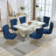 Chaise parsons rembourrée en velours capitonné Chary-216153730