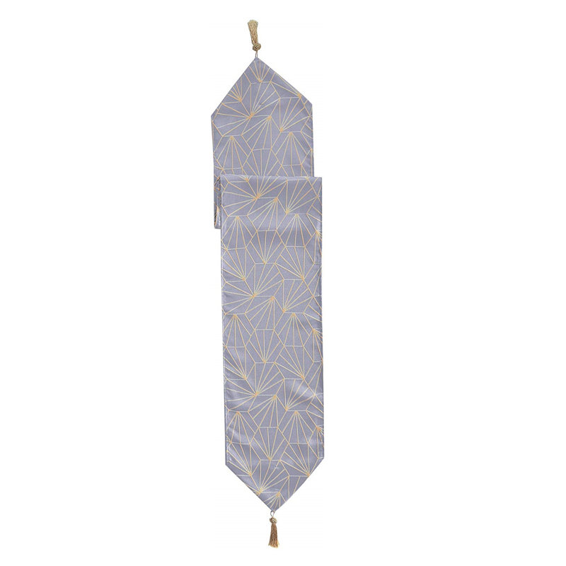 Chemin de table abstract haxegon design Swink, Bleu