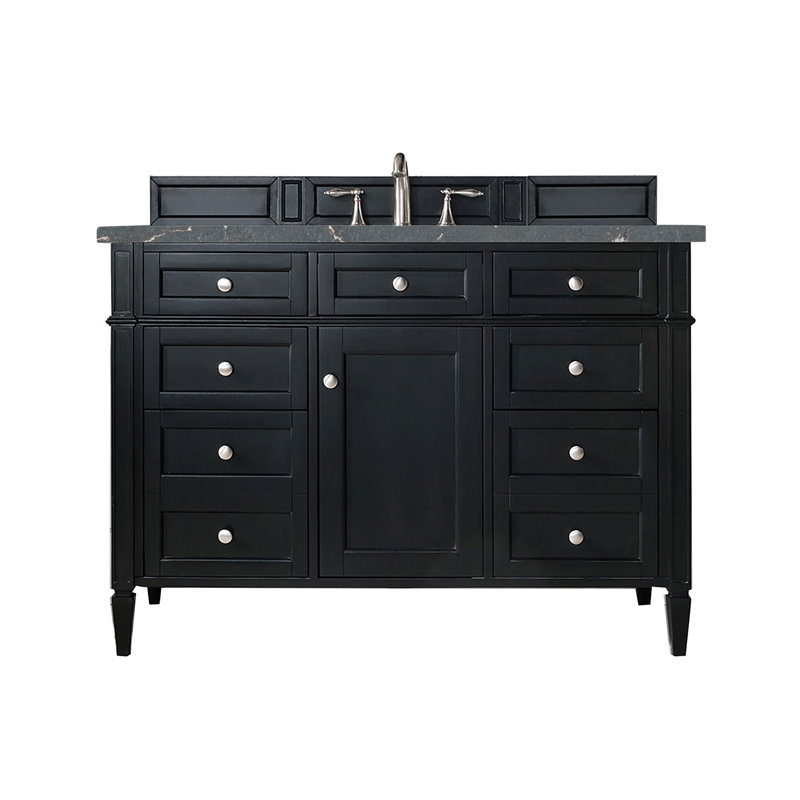 Brittany 48'' W Single Vanity, Black Onyx, Parisien Bleu
