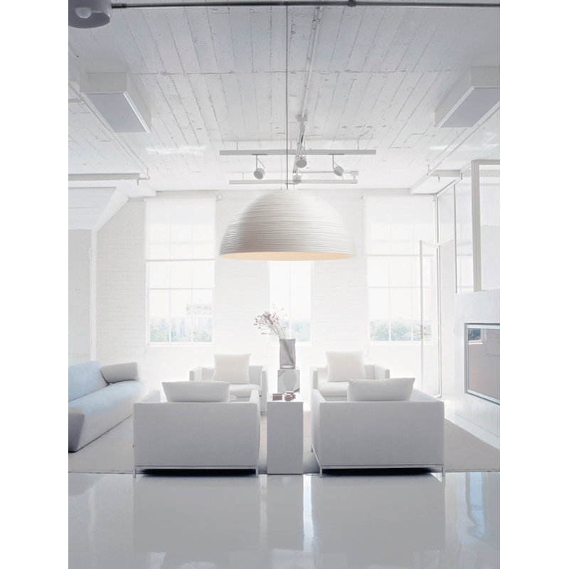 Tyrone 126-Light LED Pendant, 200cm H x 72cm W x 72cm D, White lacquer